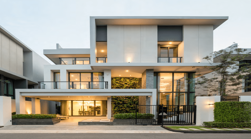 Architectural curtain wall house