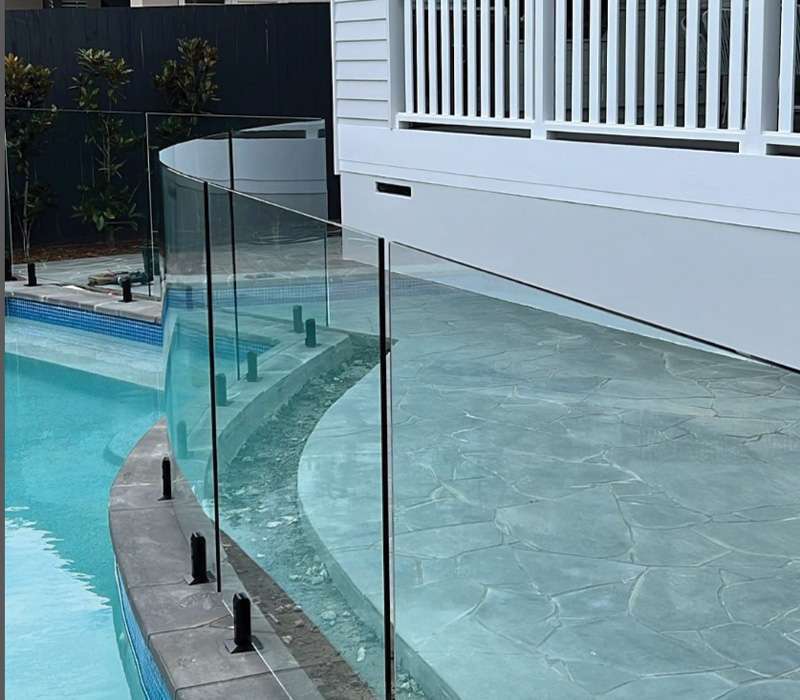 swimming pool fence glass